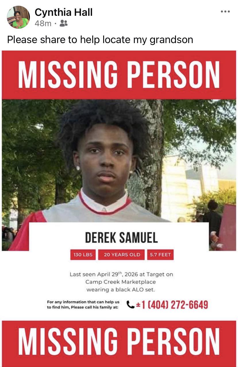 Derek Samuel Atlanta, Georgia Missing Person